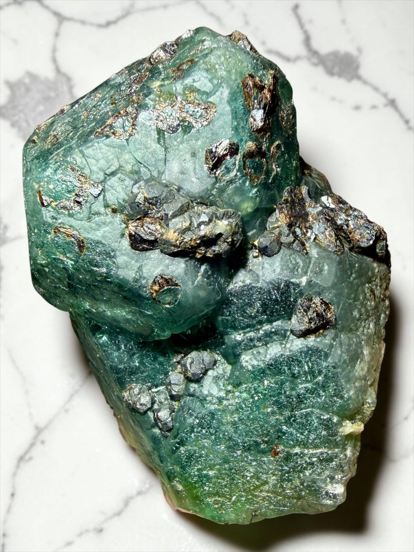 Boulangerite-Included Fluorite with Geocronite- Peru | River Walkers Minerals