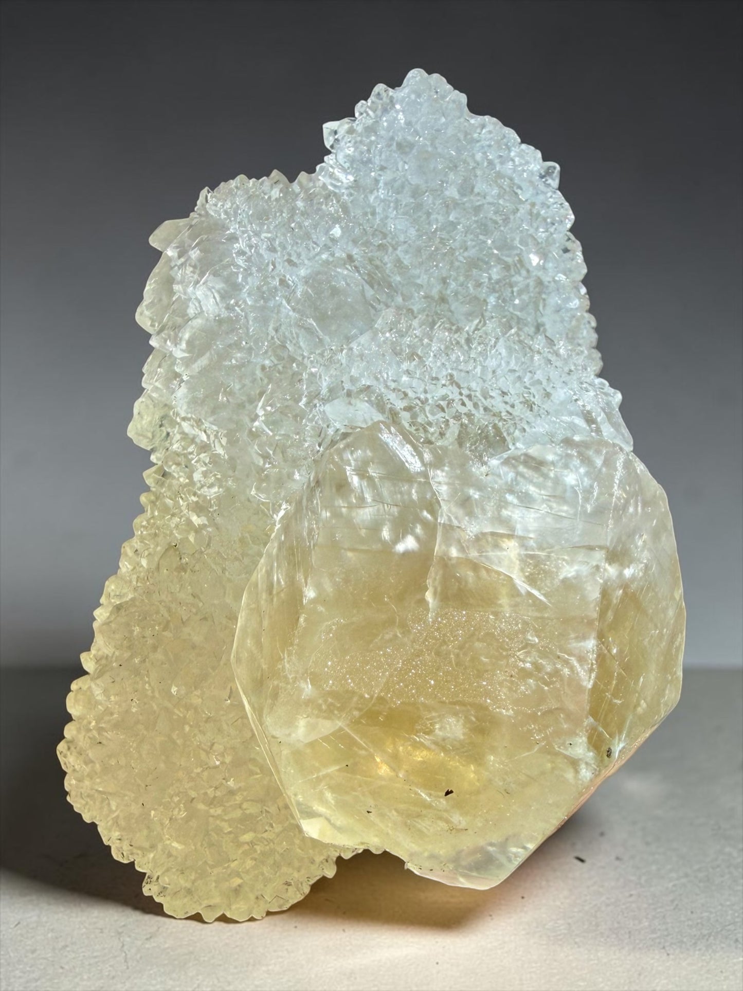 Quartz-Coated Honey Calcite with Druzy- Uruguay | River Walkers Minerals