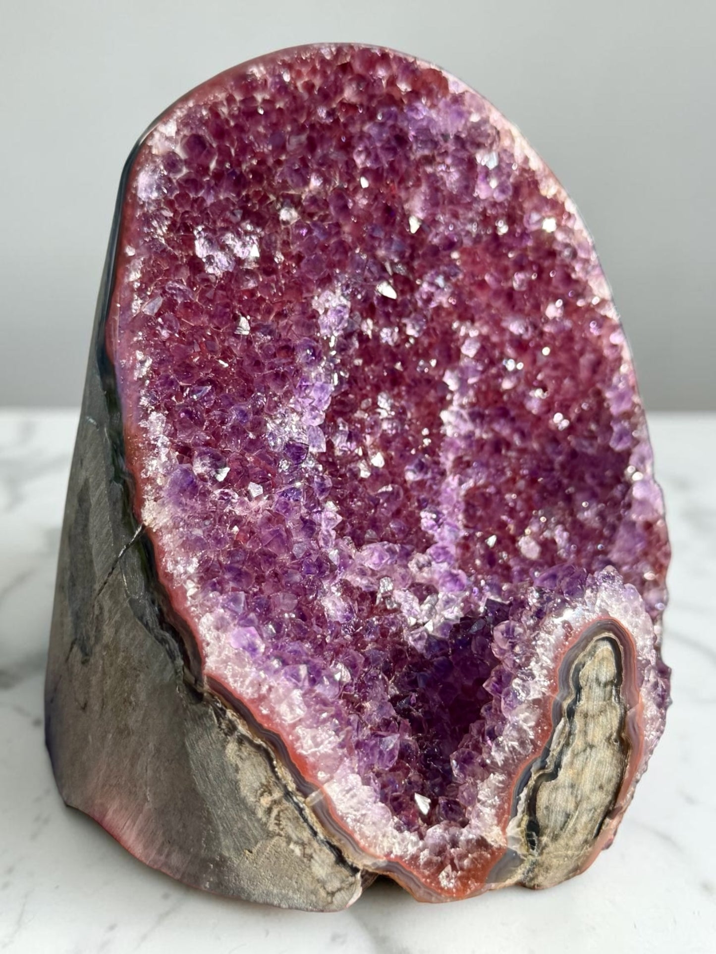 Red Wine Amethyst Cutbase- Uruguay | River Walkers Minerals