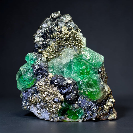 Fluorite With Galena, Pyrite, Sphalerite - Milpo Atacocha | River Walkers Minerals