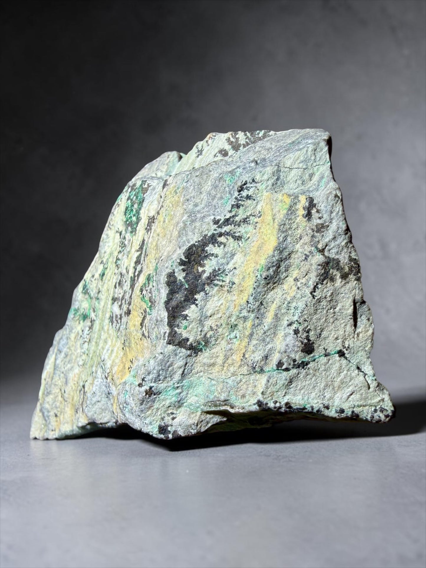 Druzy Chrysocolla x Malachite with Dendrites- D.R. Congo | River Walkers Minerals