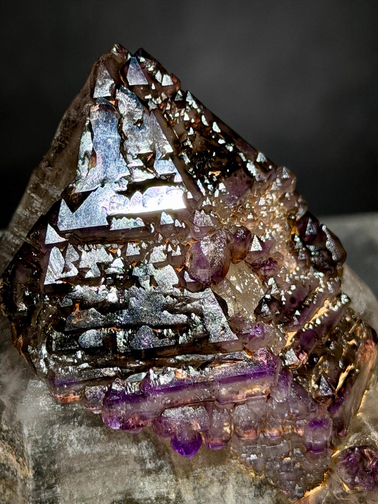 World-Class Double-Terminated Scepter Quartz with Amethyst Crown- Vietnam | River Walkers Minerals