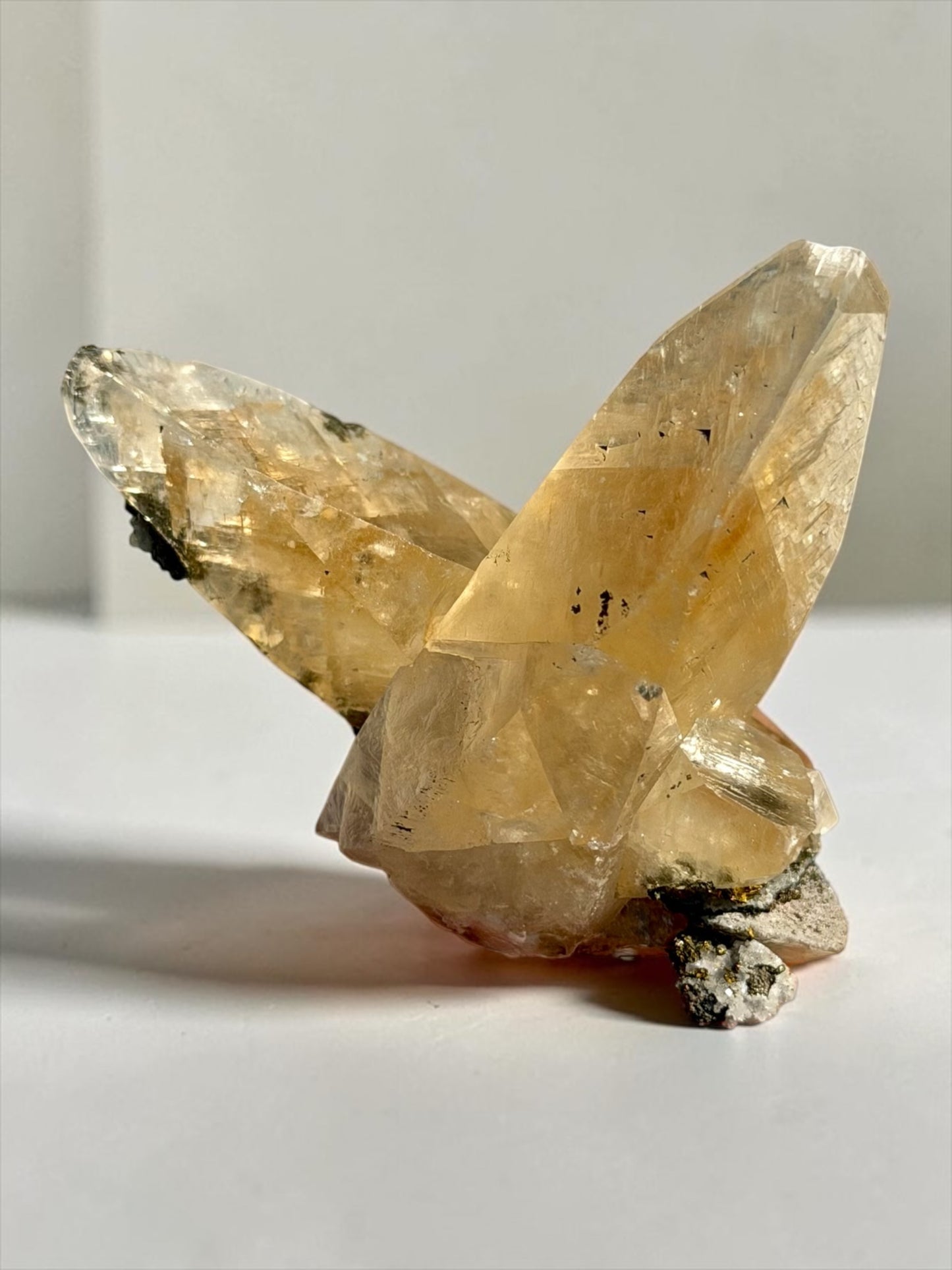 Gemmy Double Calcite with Chalcopyrite- Casteel Mine | River Walkers Minerals