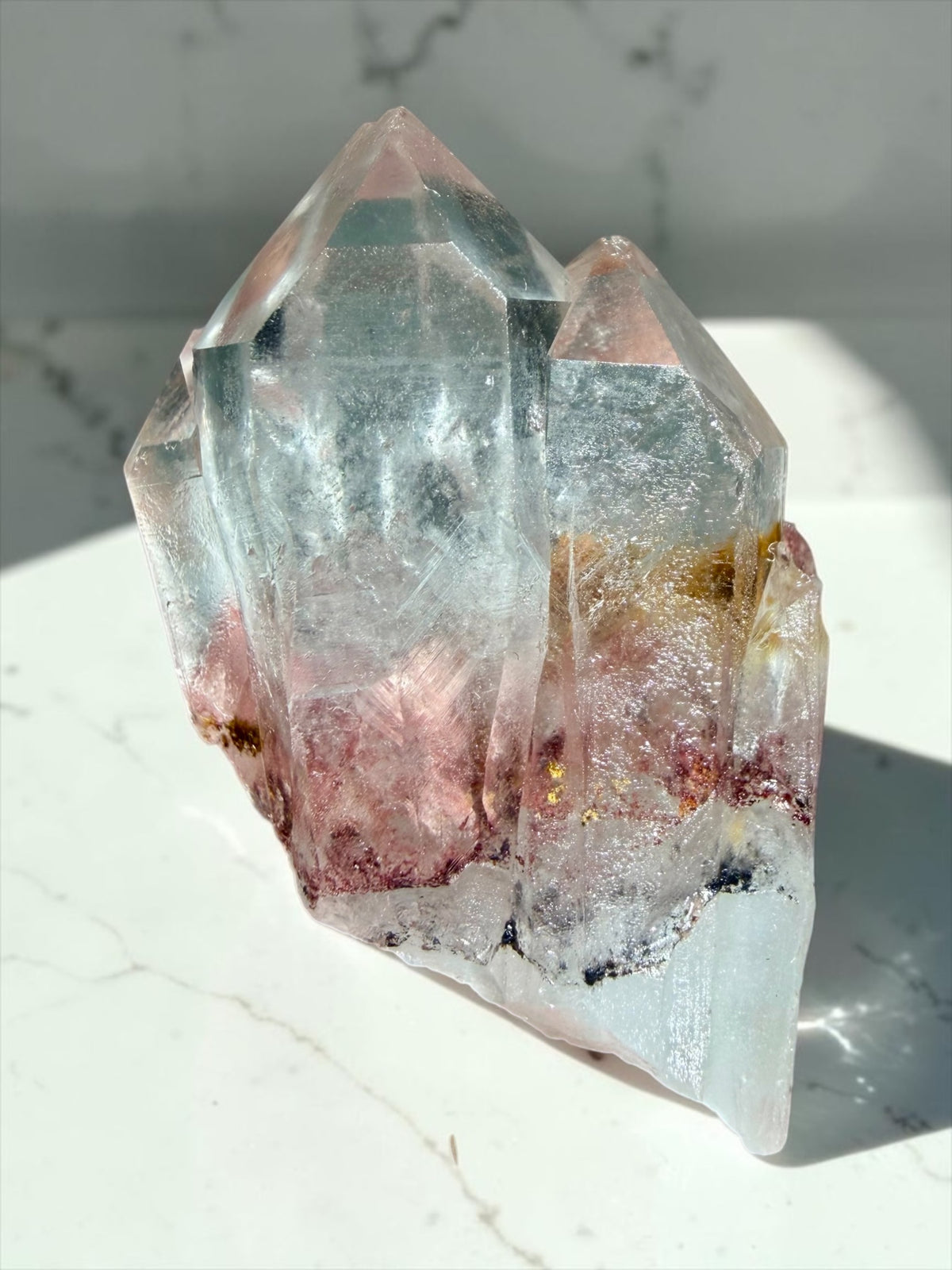 Hematite “Sunset” Phantom Quartz with Goethite- India | River Walkers Minerals
