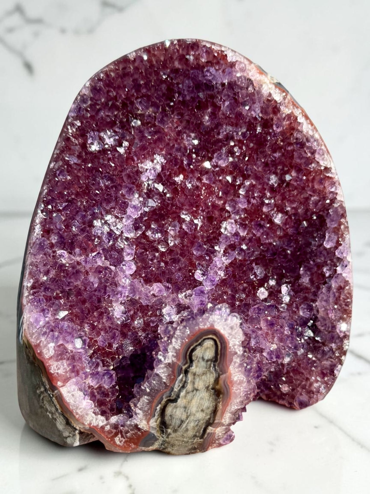 Red Wine Amethyst Cutbase- Uruguay | River Walkers Minerals