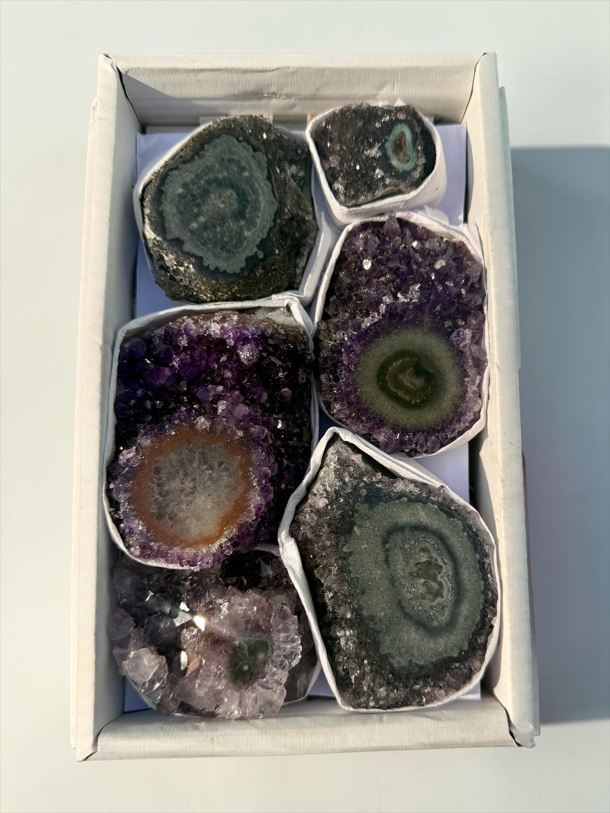 Mixed Flat of Amethyst & Jasper Stalactite "Eyes"- Uruguay | River
Walkers Minerals