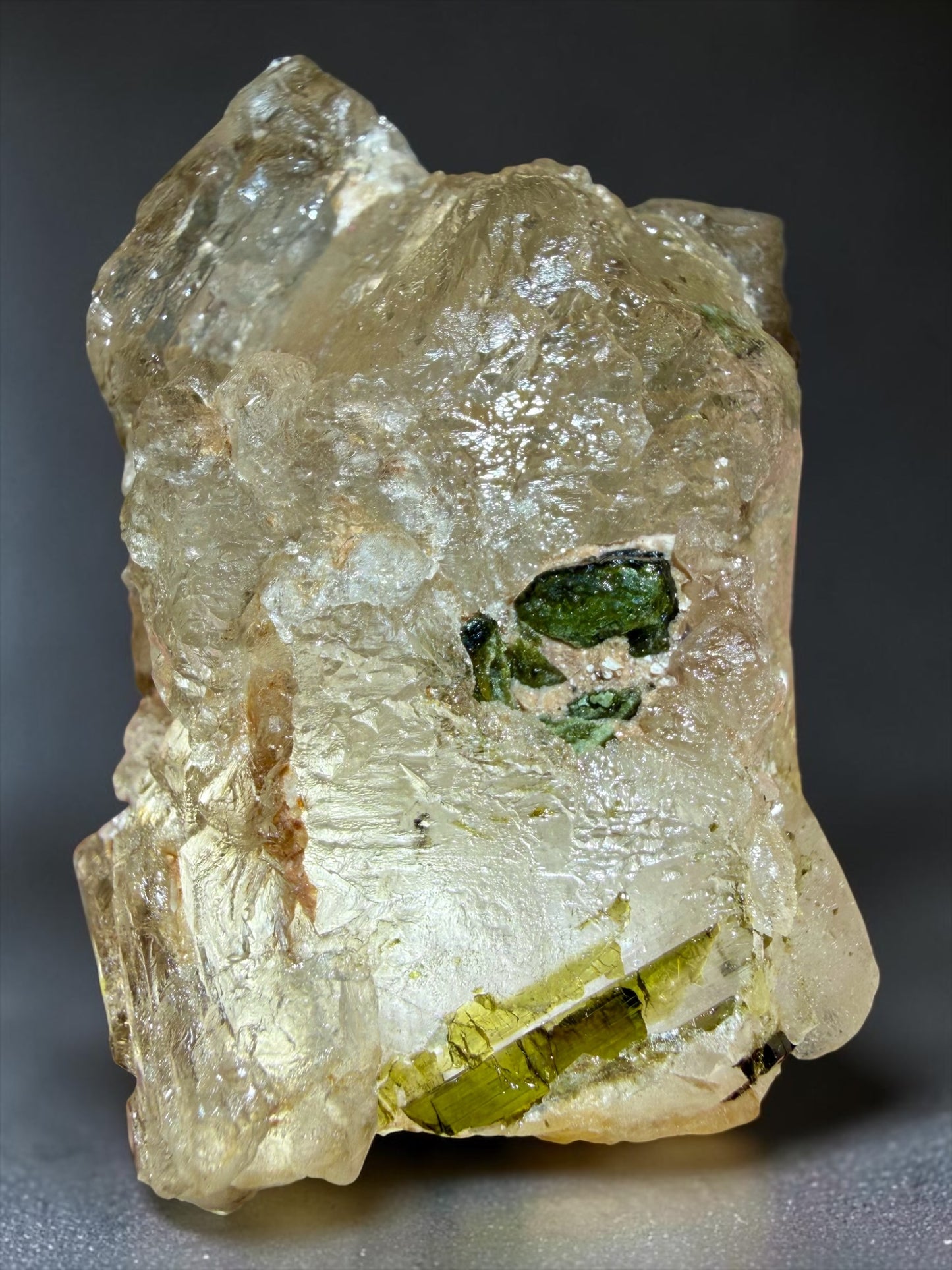Etched Smoky Skeletal Quartz with Tourmaline- Minas Gerais | River Walkers Minerals