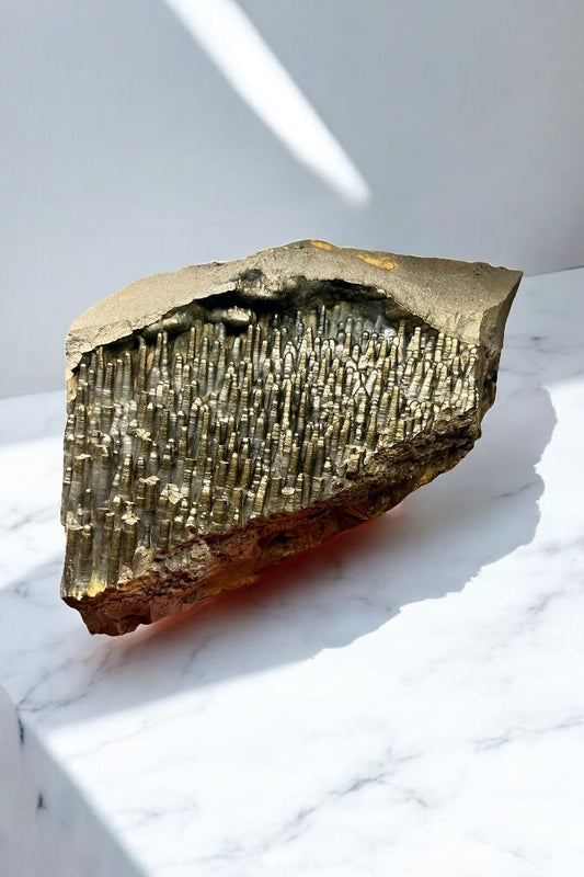 Golden Metallic Goethite Stalactites (A) *RARE