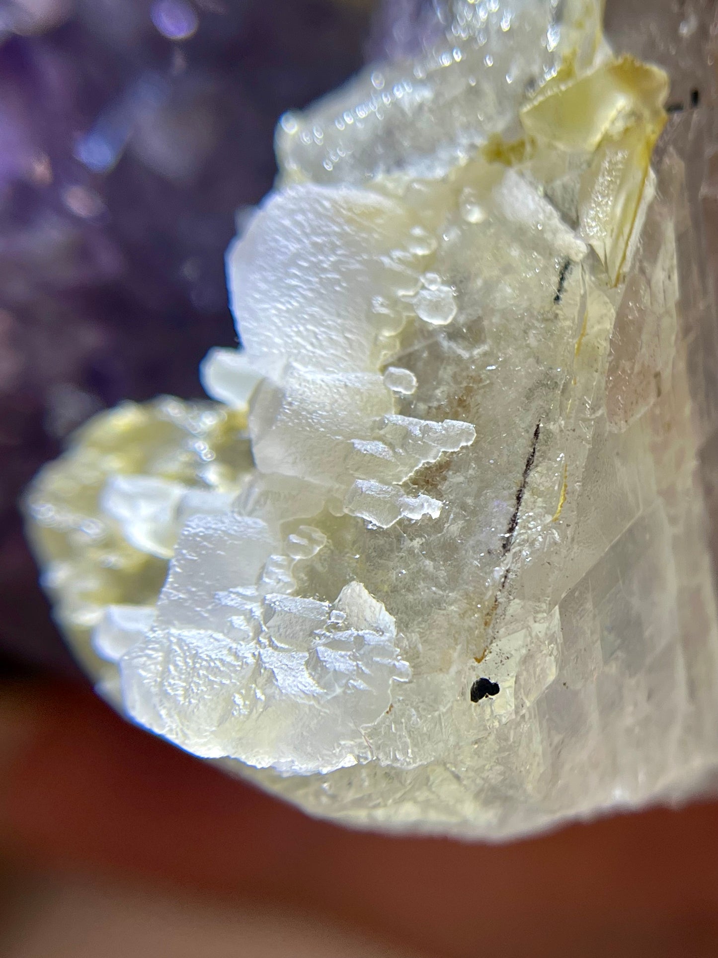 Uruguayan Amethyst with Complex Calcite Growth