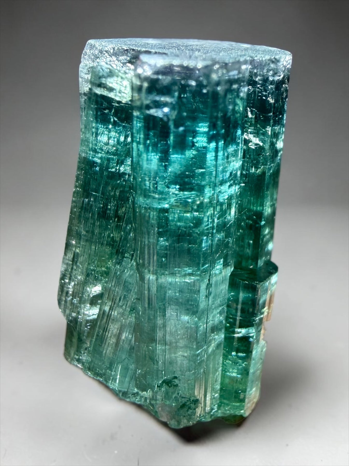 Gemmy Blue-Green Tourmaline with Triangle Marking- Coronel Murta | River Walkers Minerals