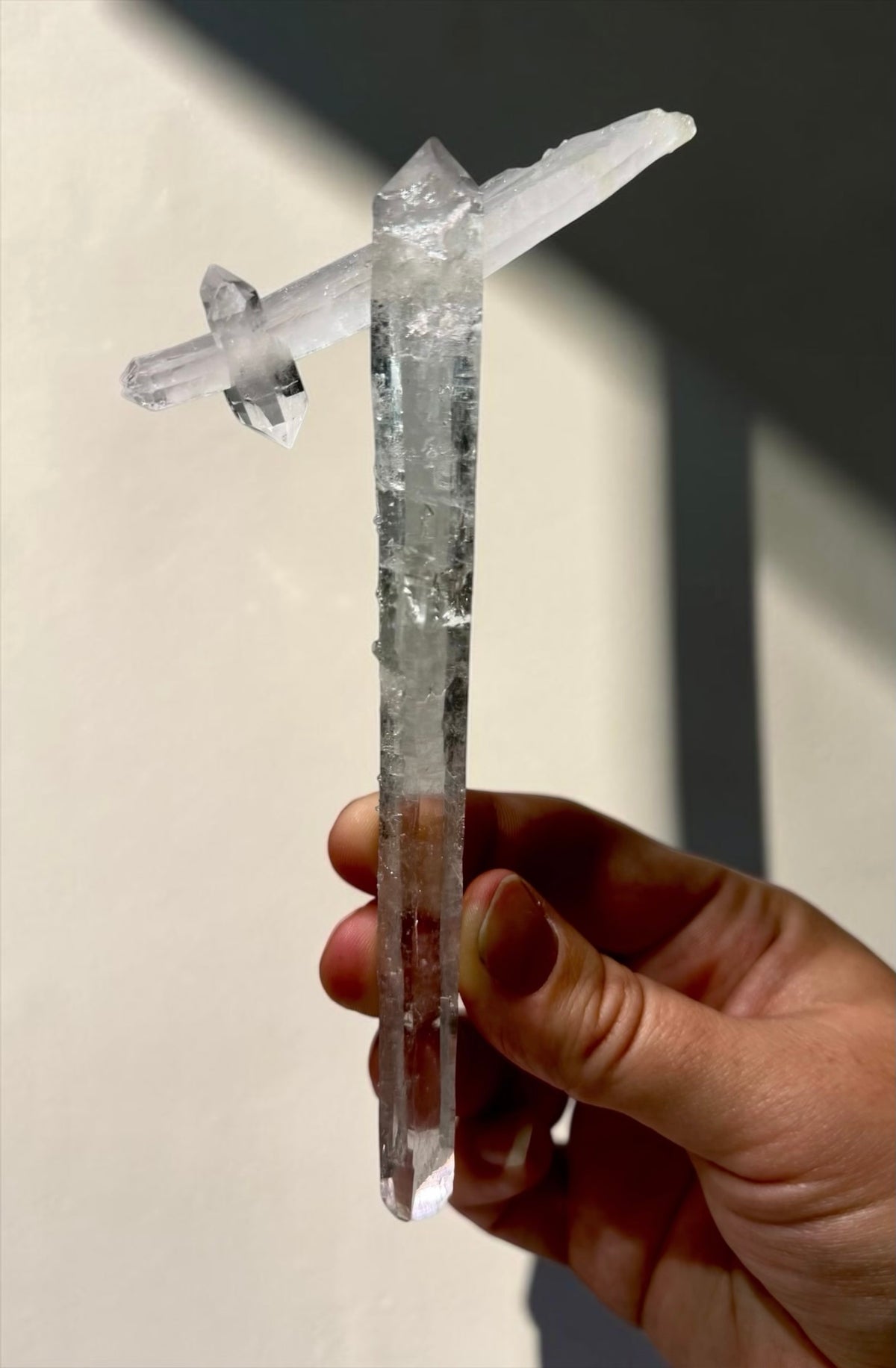 Top Quality! Triple Intersecting Double Terminated Singing Laser Quartz- Diamantina | River Walkers Minerals