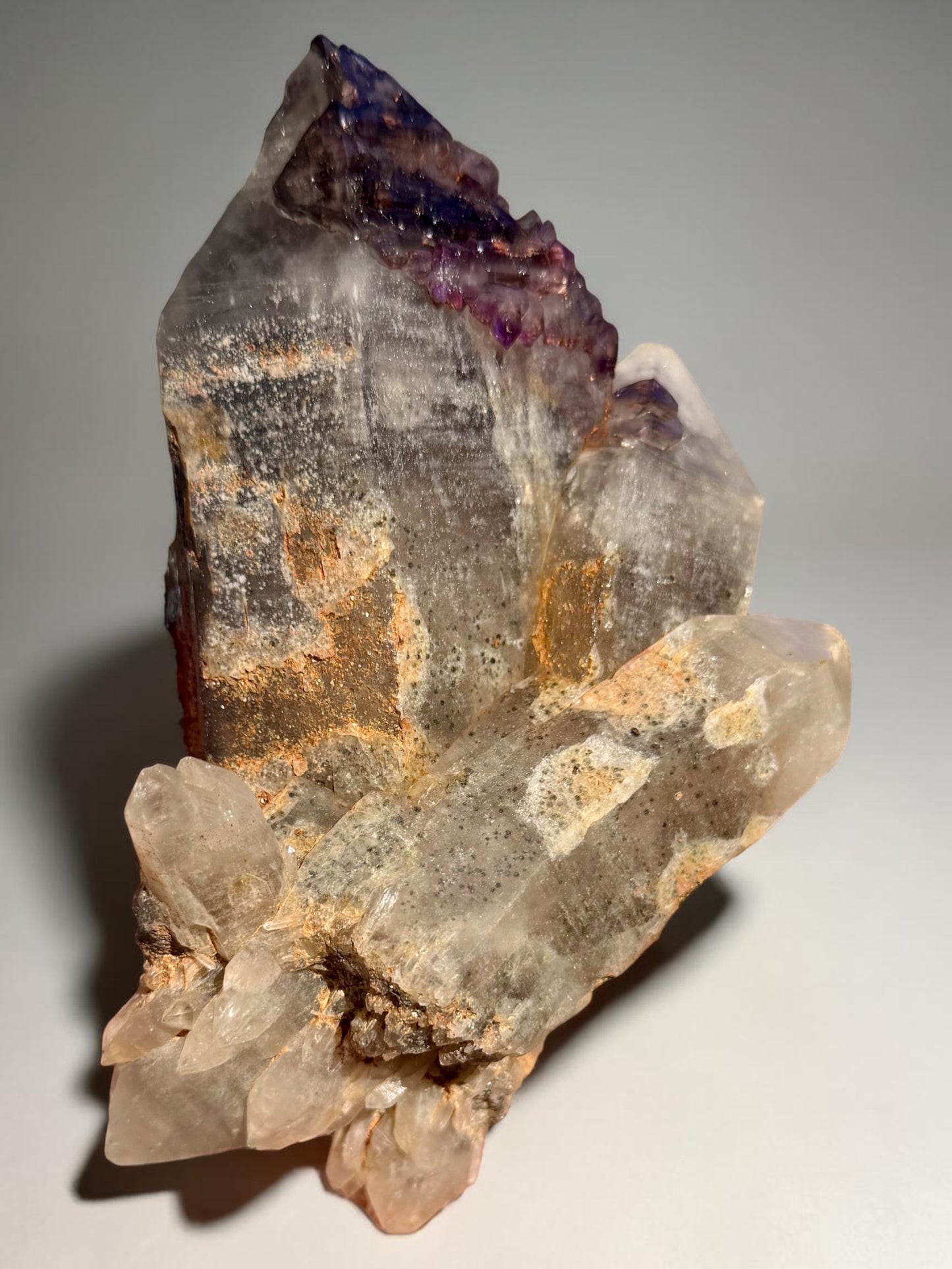 World-Class Double-Terminated Scepter Quartz with Amethyst Crown- Vietnam | River Walkers Minerals