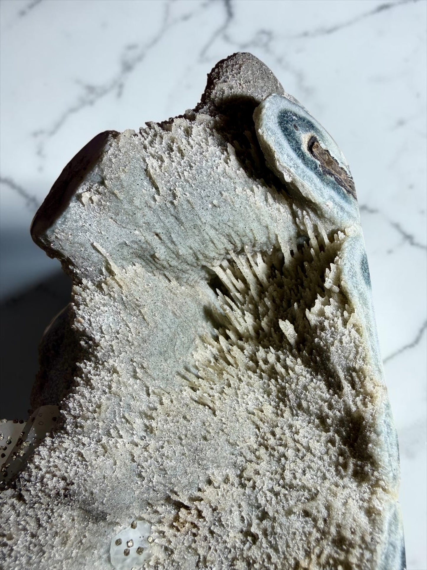 Large Jasper Stalactites with UV Calcite, Pyrite- Uruguay | River Walkers Minerals