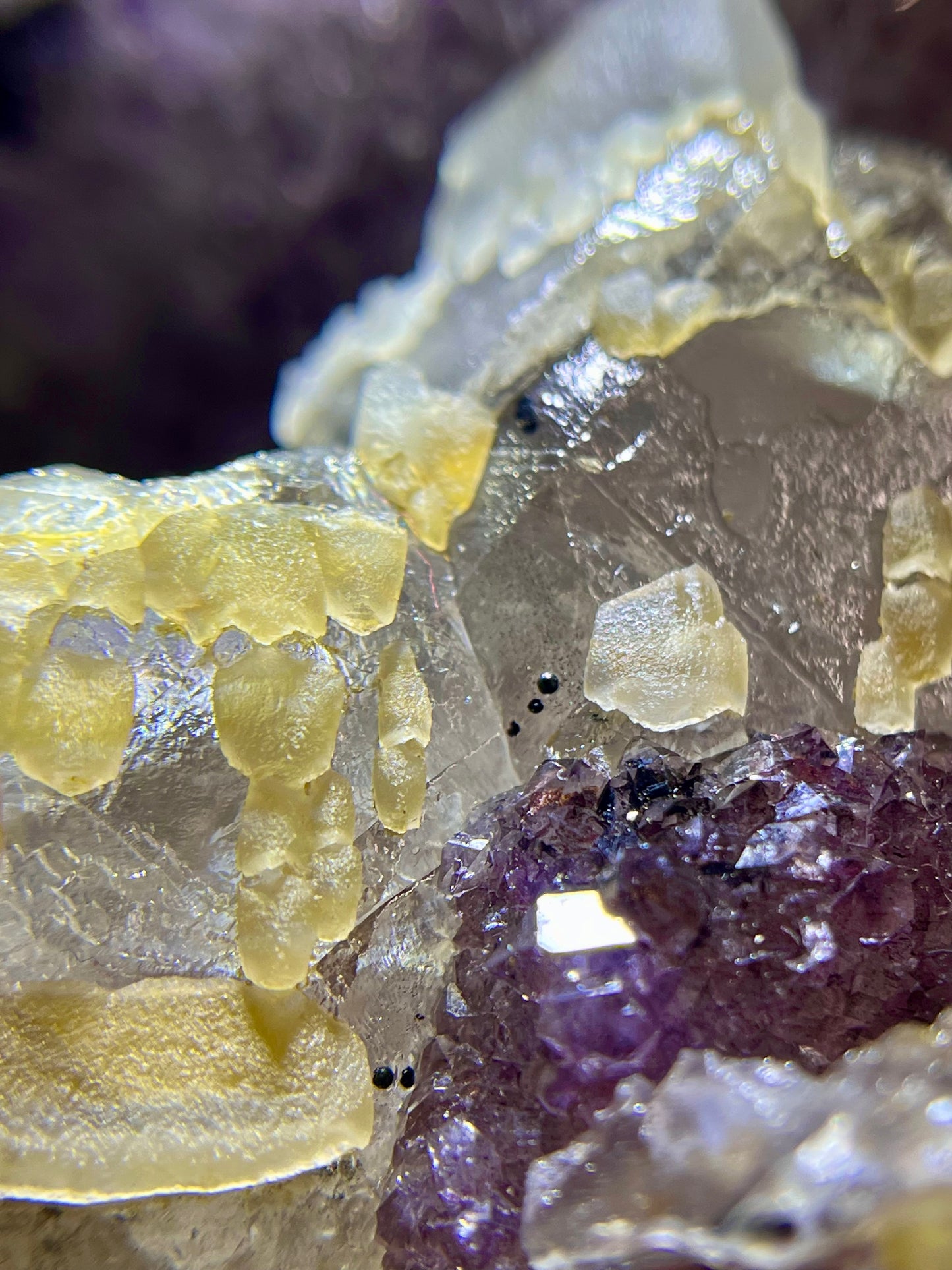 Uruguayan Amethyst with Complex Calcite Growth