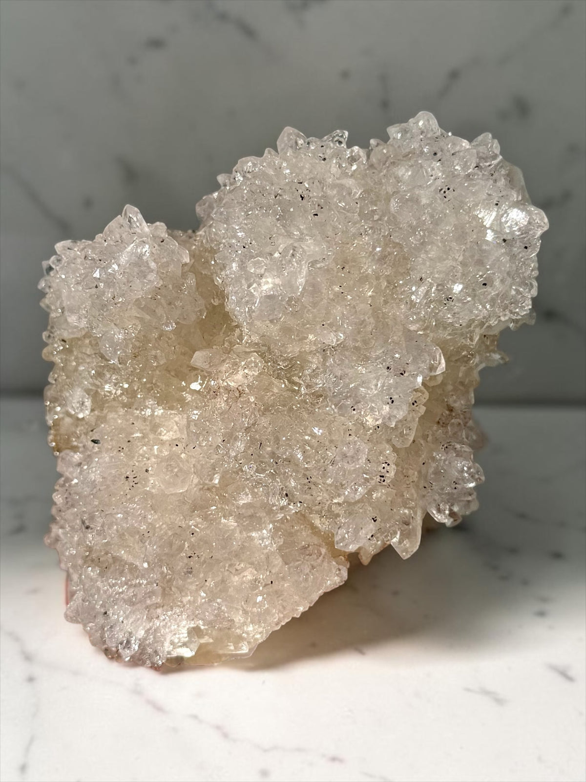 Ultra Sparkly Calcite with Quartz and Hematite- Uruguay | River Walkers Minerals