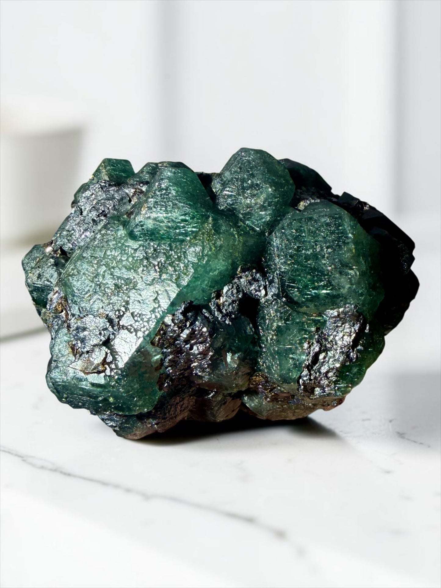 Massive Boulangerite-Included Blue Fluorite- Peru | River Walkers Minerals