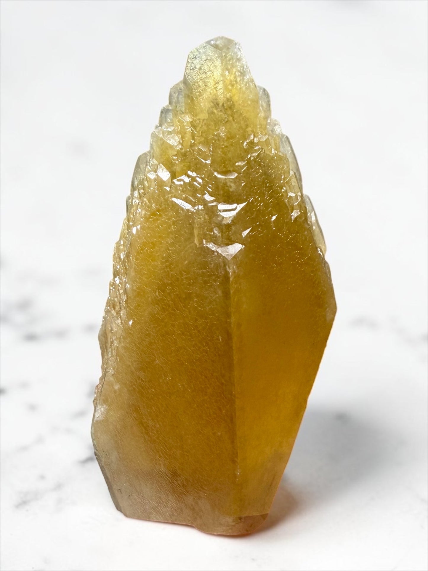 Large Golden Calcite with Phantoms- Casteel Mine | River Walkers Minerals