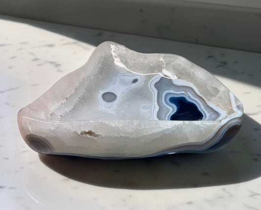 XL Agate/Quartz Bowl Decor- Uruguay | River Walkers Minerals