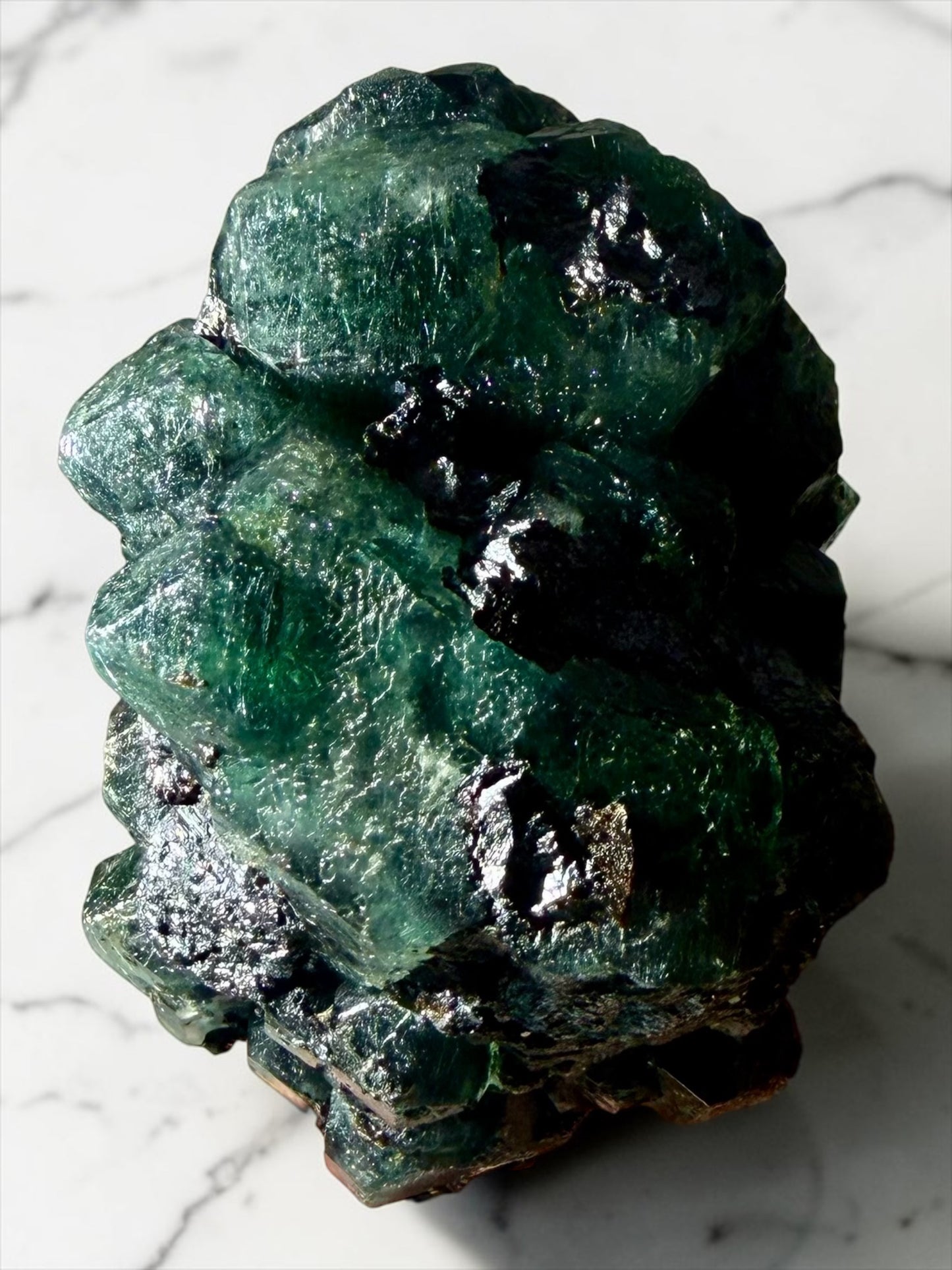 Massive Boulangerite-Included Blue Fluorite- Peru | River Walkers Minerals