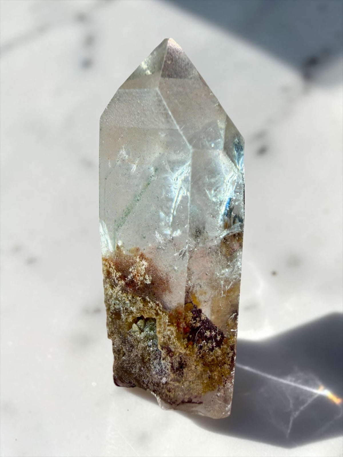 Hematite + Chlorite Phantoms, “Sunset” Phantom Quartz- India | River Walkers Minerals