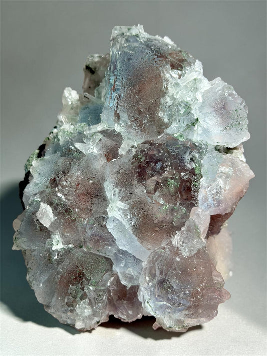 New Find Orange-Core Multi-Colored Fluorite x Quartz- Longyan | River Walkers Minerals