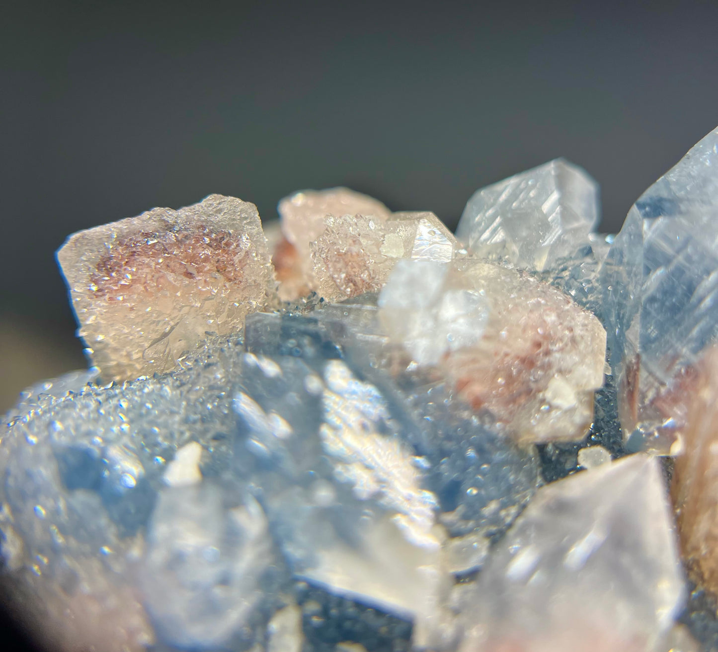 Top Quality Blue Chalcedony x Sugar Stilbite x Apophyllite (B)