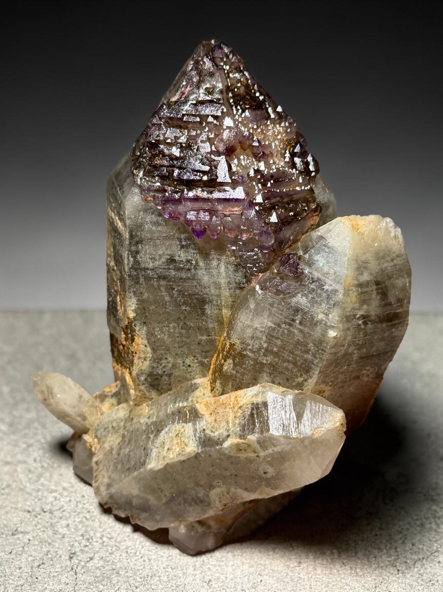 World-Class Double-Terminated Scepter Quartz with Amethyst Crown- Vietnam | River Walkers Minerals