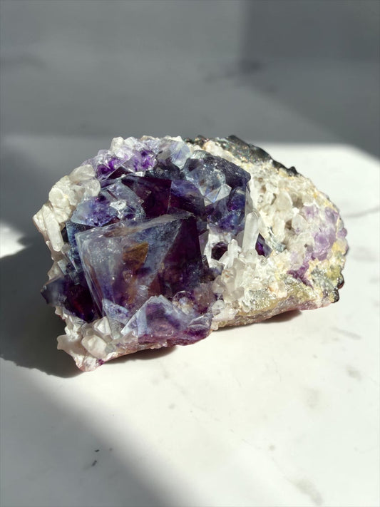 Multi-Colored Fluorite, Quartz- Yindu Mine | River Walkers Minerals