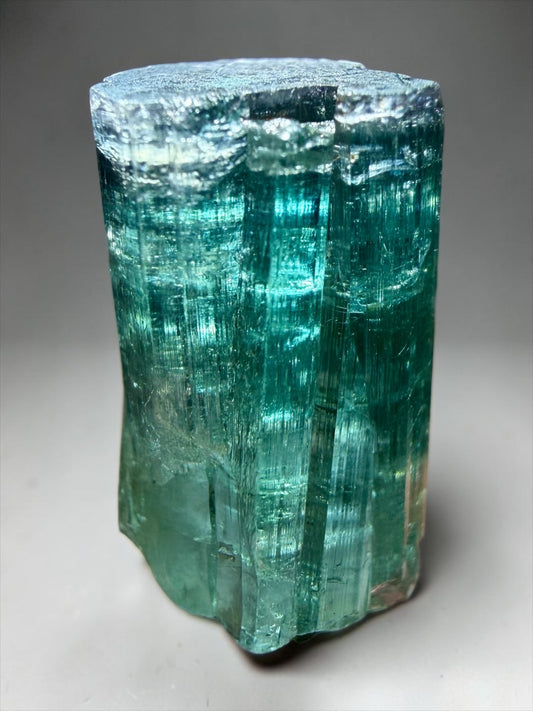 Gemmy Blue-Green Tourmaline with Triangle Marking- Coronel Murta | River Walkers Minerals