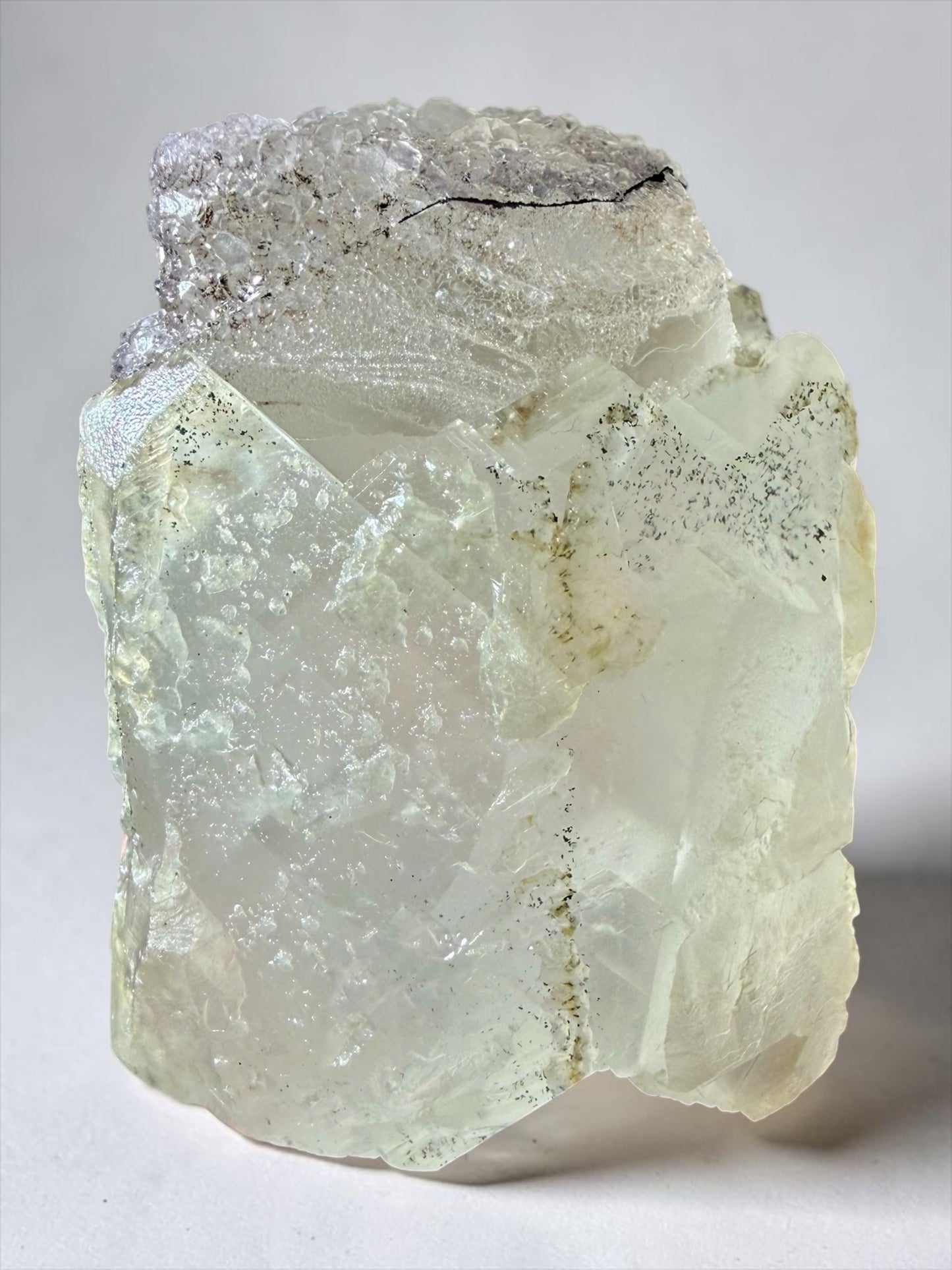 Hexagonal Calcite with Druzy Quartz, Amethyst & Goethite- Uruguay | River Walkers Minerals