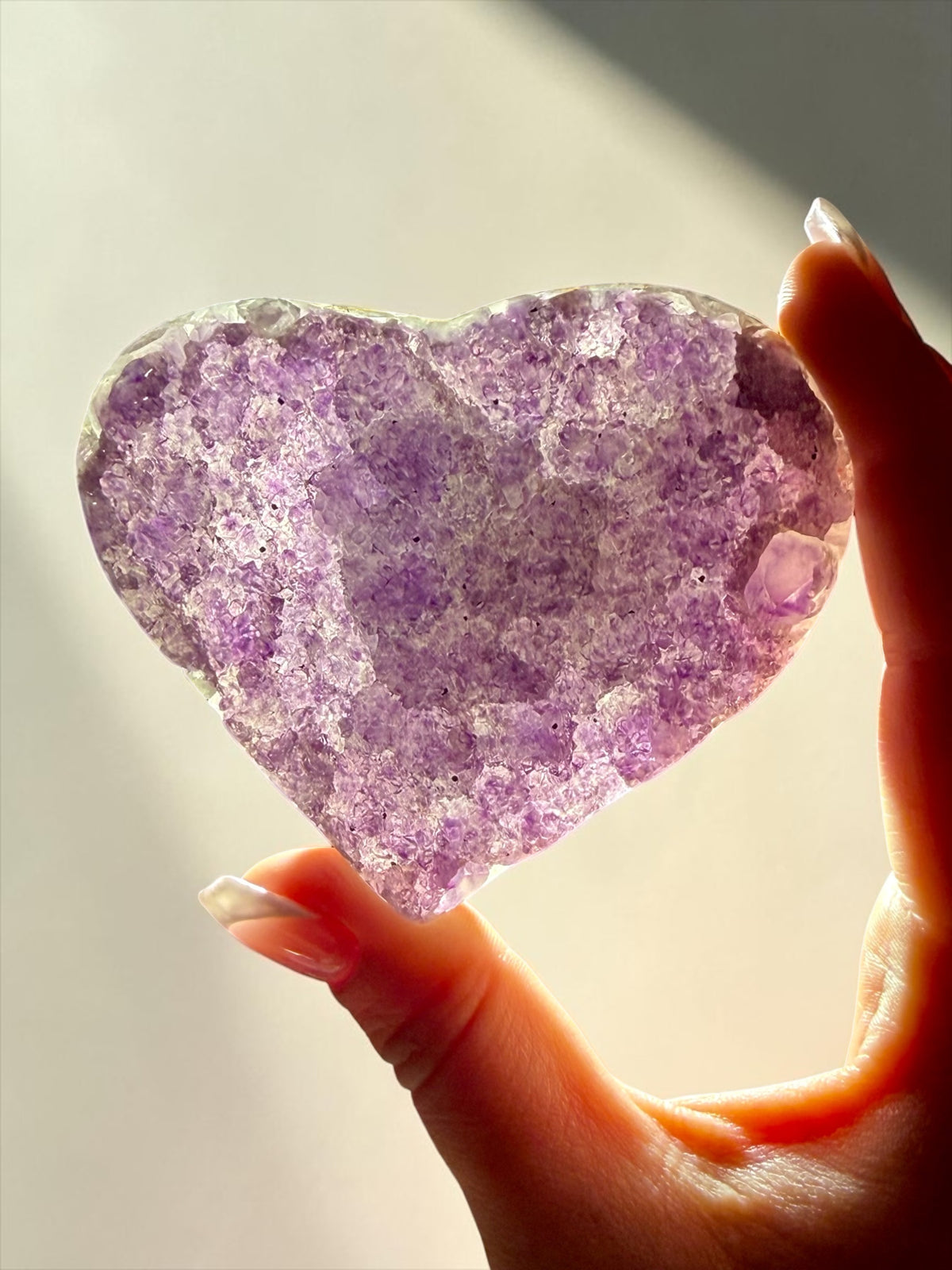 Sugary Amethyst & Quartz Heart- Uruguay | River Walkers Minerals