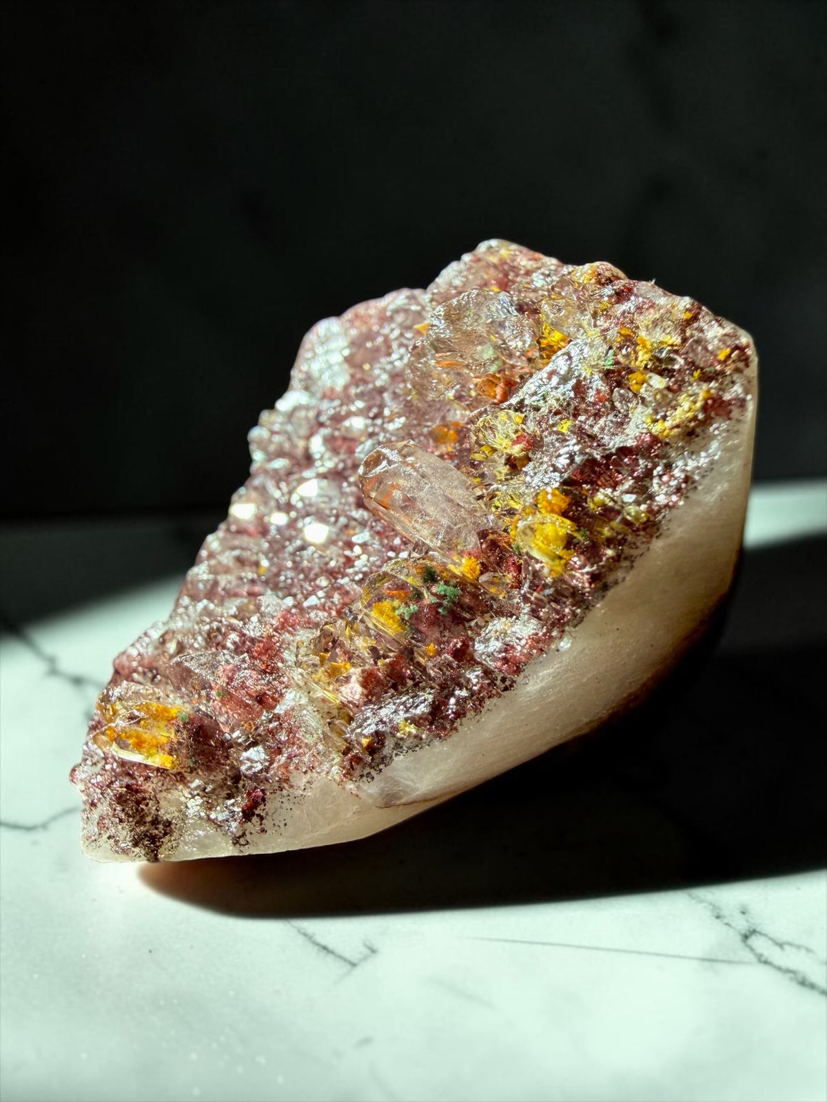Hematite “Sunset” Phantom Quartz with Goethite & Chlorite- India | River Walkers Minerals