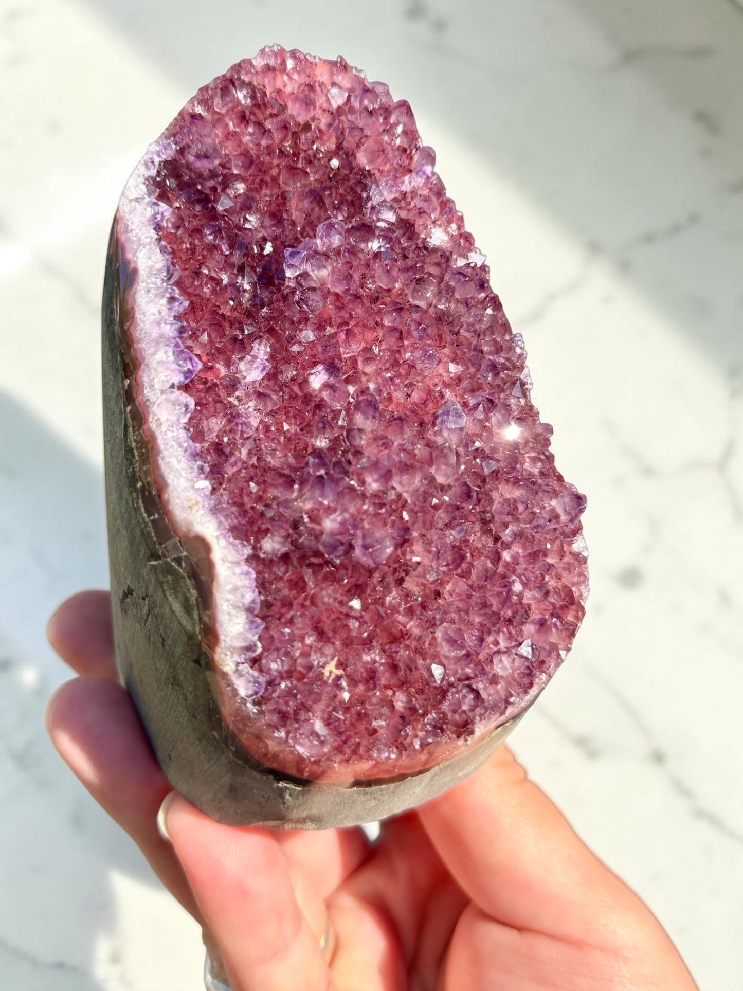 Red Wine Amethyst Cutbase- Uruguay | River Walkers Minerals