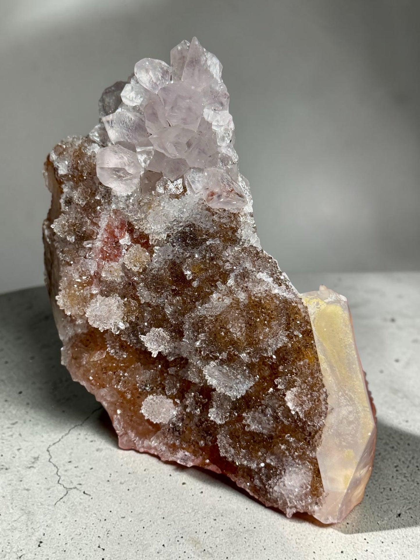 Colorful Druzy Quartz x Amethyst x Calcite- Uruguay | River Walkers Minerals