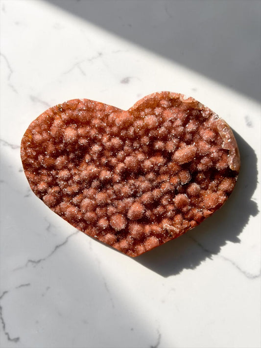 Sugar Druzy Hearts (Batch 06–10) - Uruguay | River Walkers Minerals
