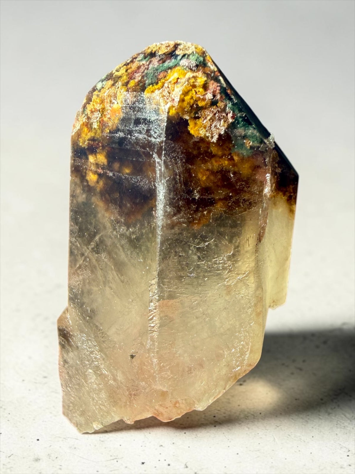 Incredible Hematite “Sunset” Phantom Quartz with Chlorite & Goethite- India | River Walkers Minerals