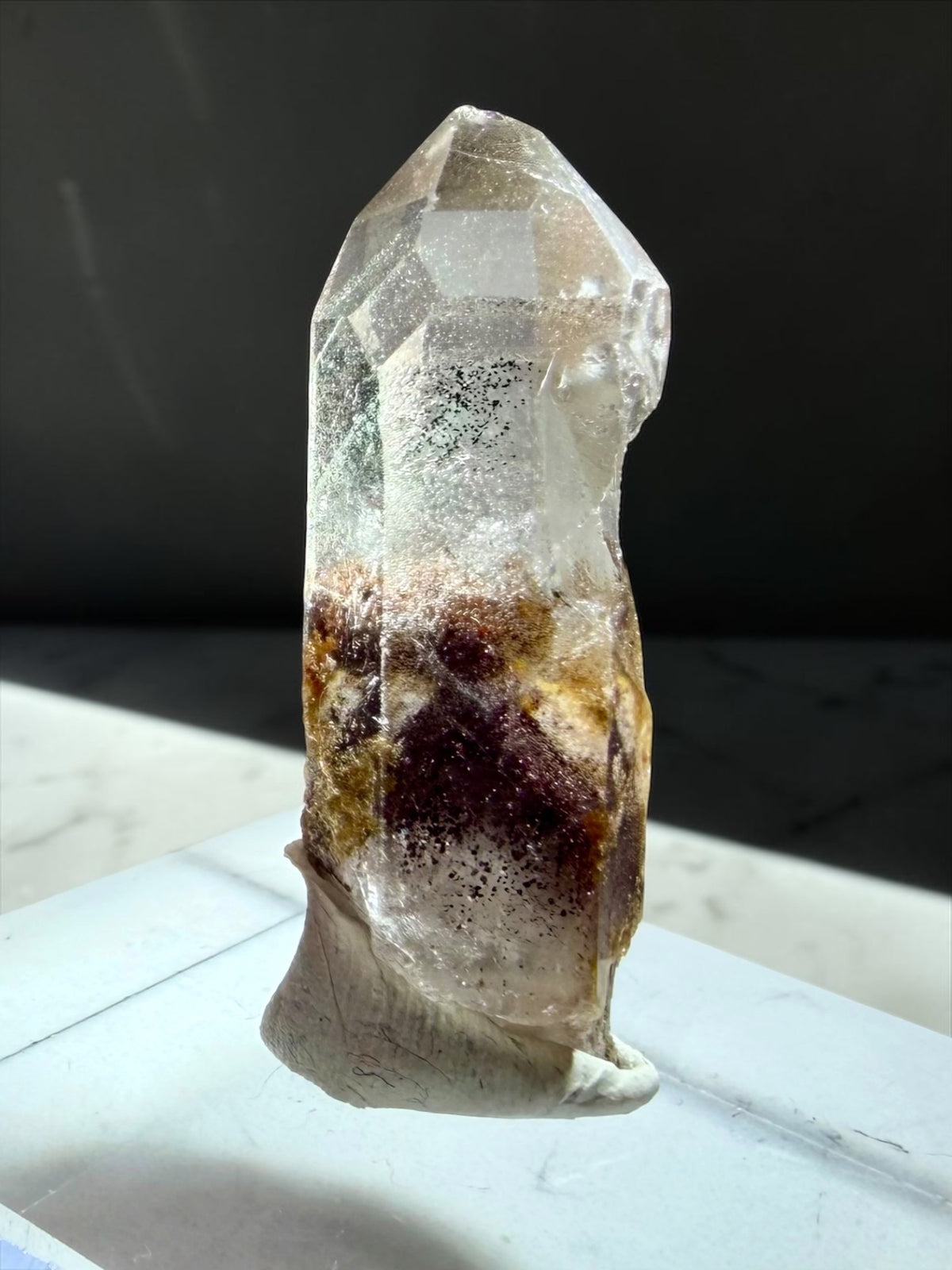 Hematite + Chlorite Phantoms, “Sunset” Phantom Quartz- India | River Walkers Minerals