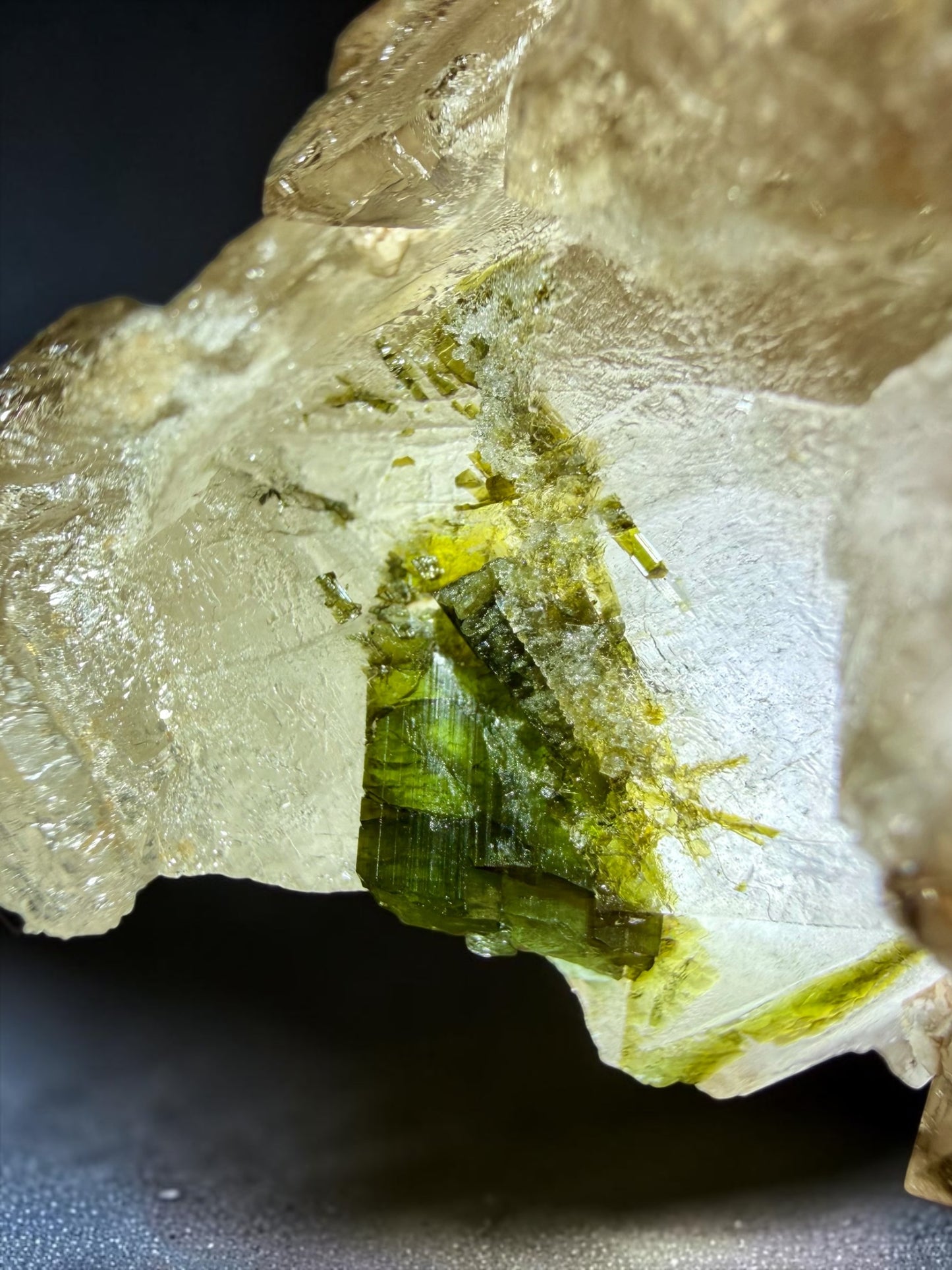 Etched Smoky Skeletal Quartz with Tourmaline- Minas Gerais | River Walkers Minerals