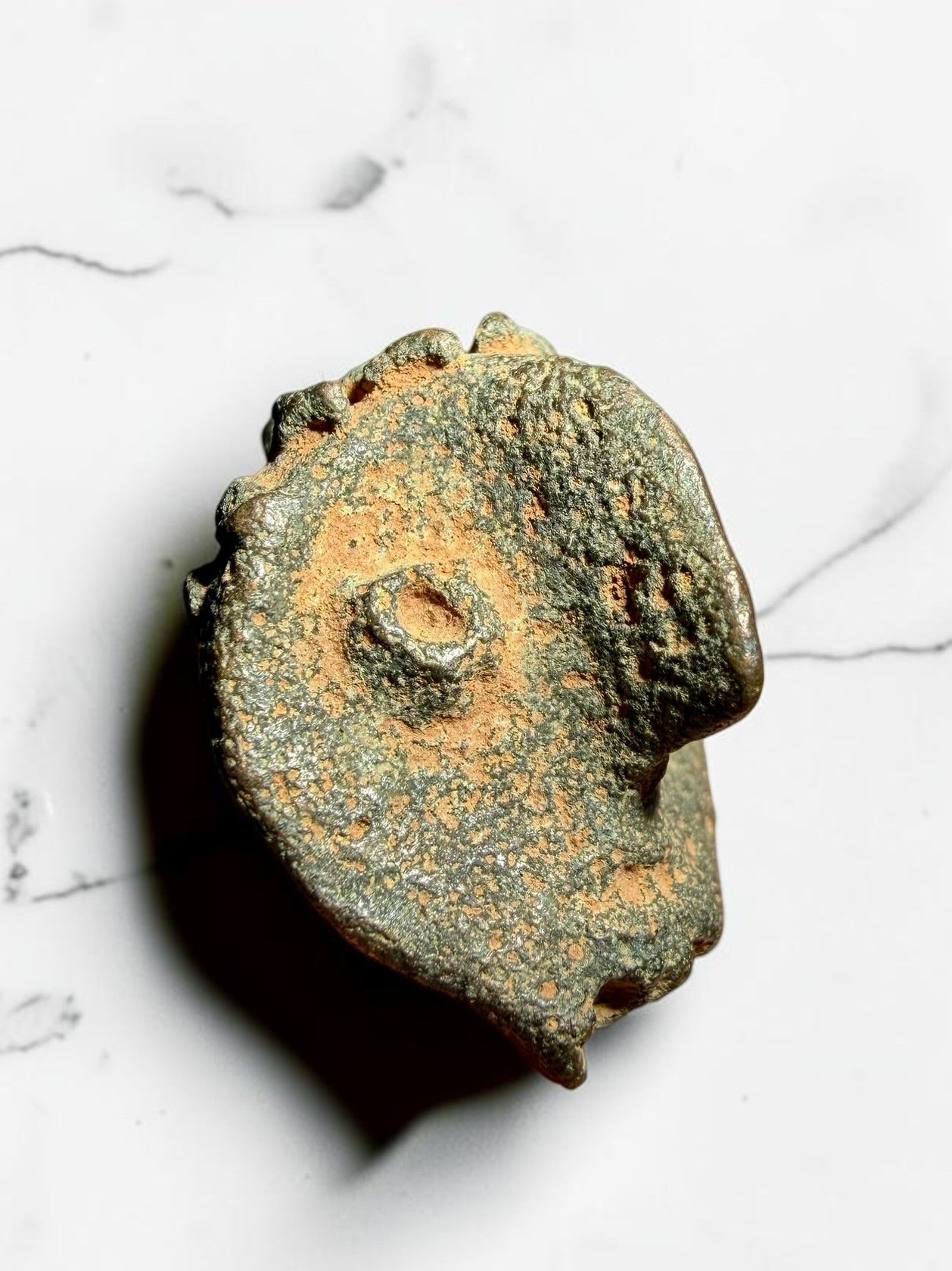 Ancient Bronze Face Amulet/ Fitting- Near East, 1000-500 BCE | River Walkers Minerals