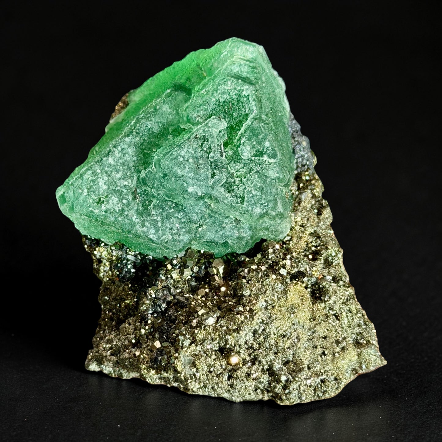 Fluorite On Pyrite - Milpo Atacocha | River Walkers Minerals