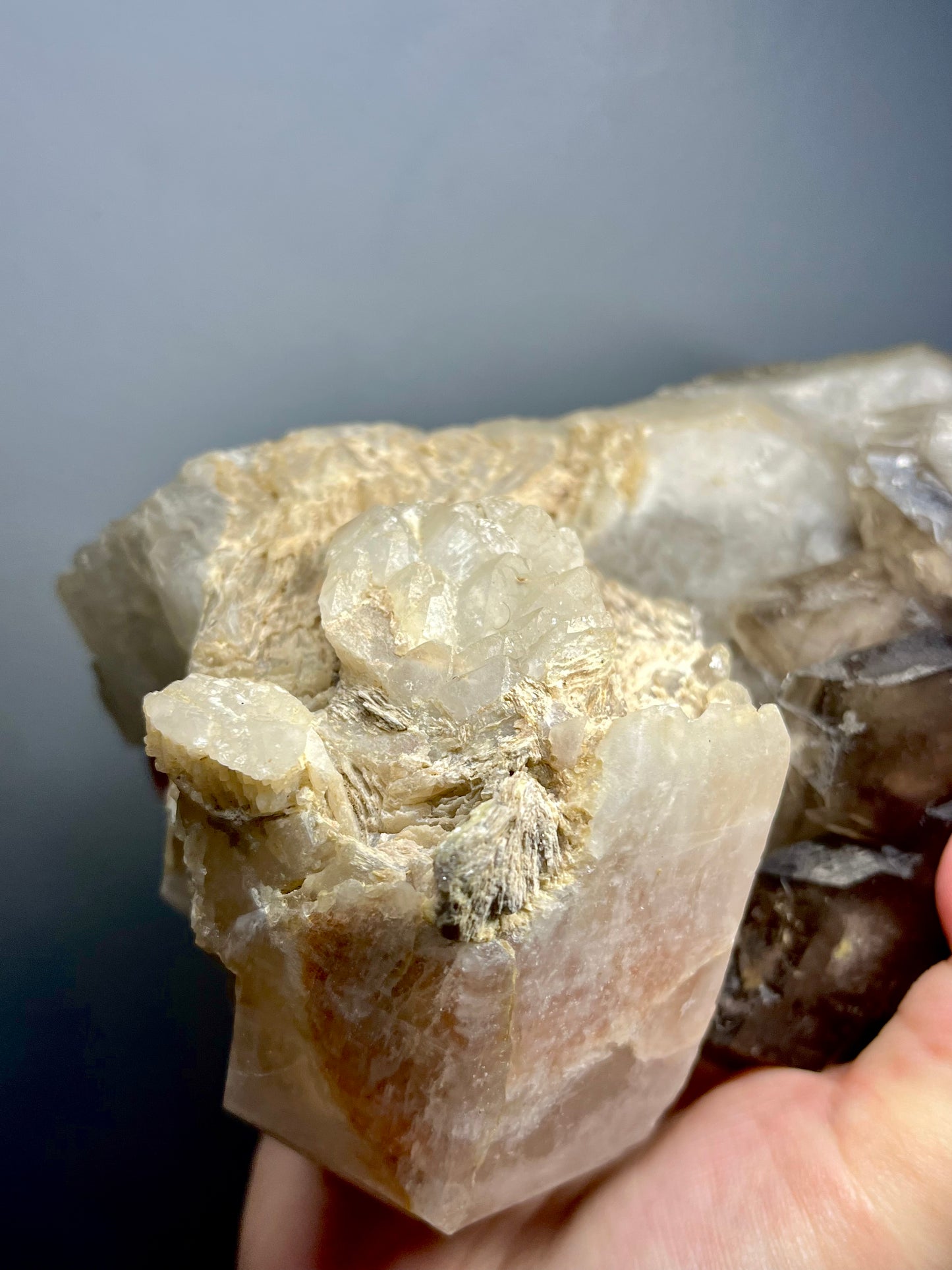 Smokey Elestial Quartz With Enhydros- Neu Schwabben Mine