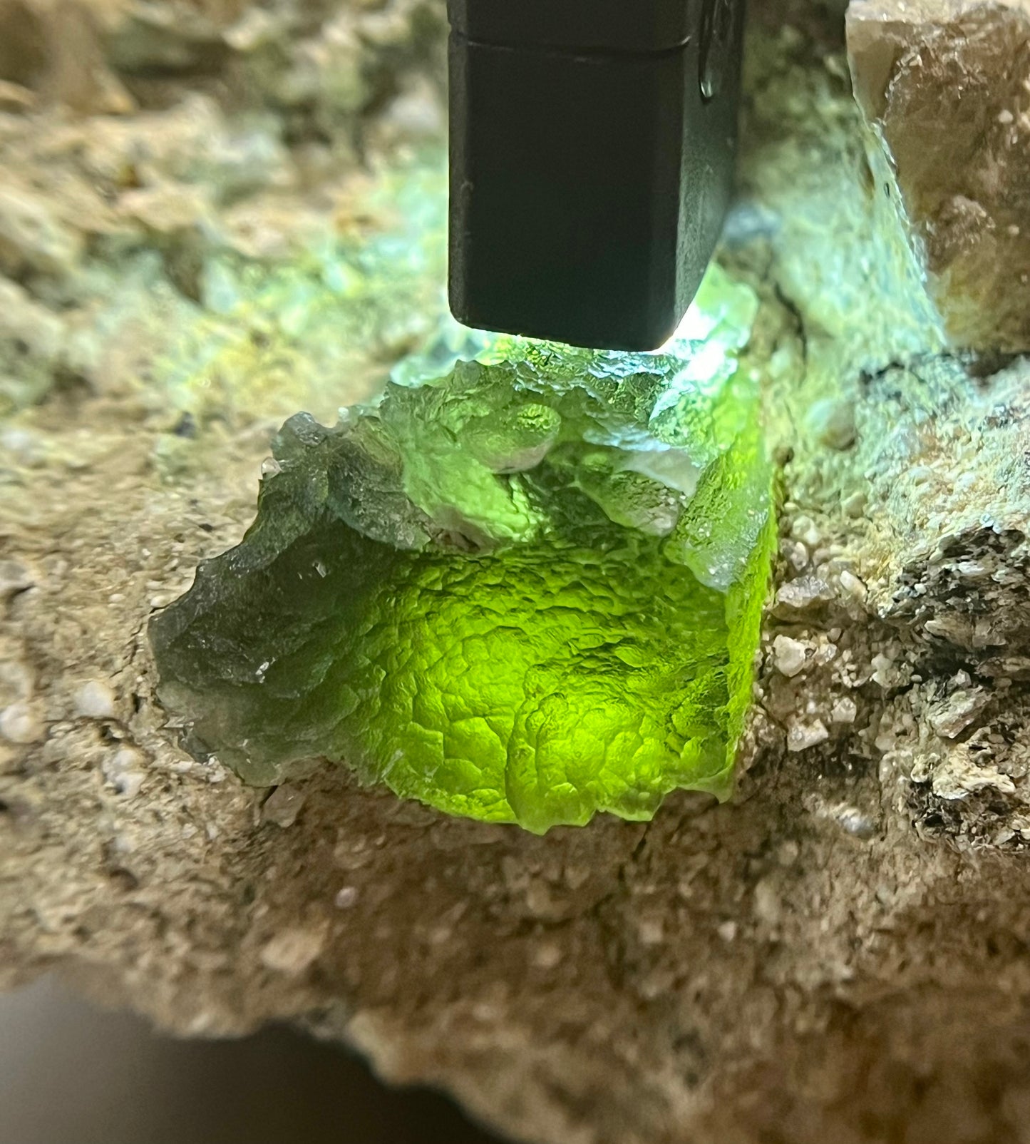 920g Moldavite in Situ VERY RARE