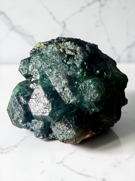 Ocean Blue Fluorite with Boulangerite Inclusions, Galena, Geocronite & Pyrite- Peru | River Walkers Minerals