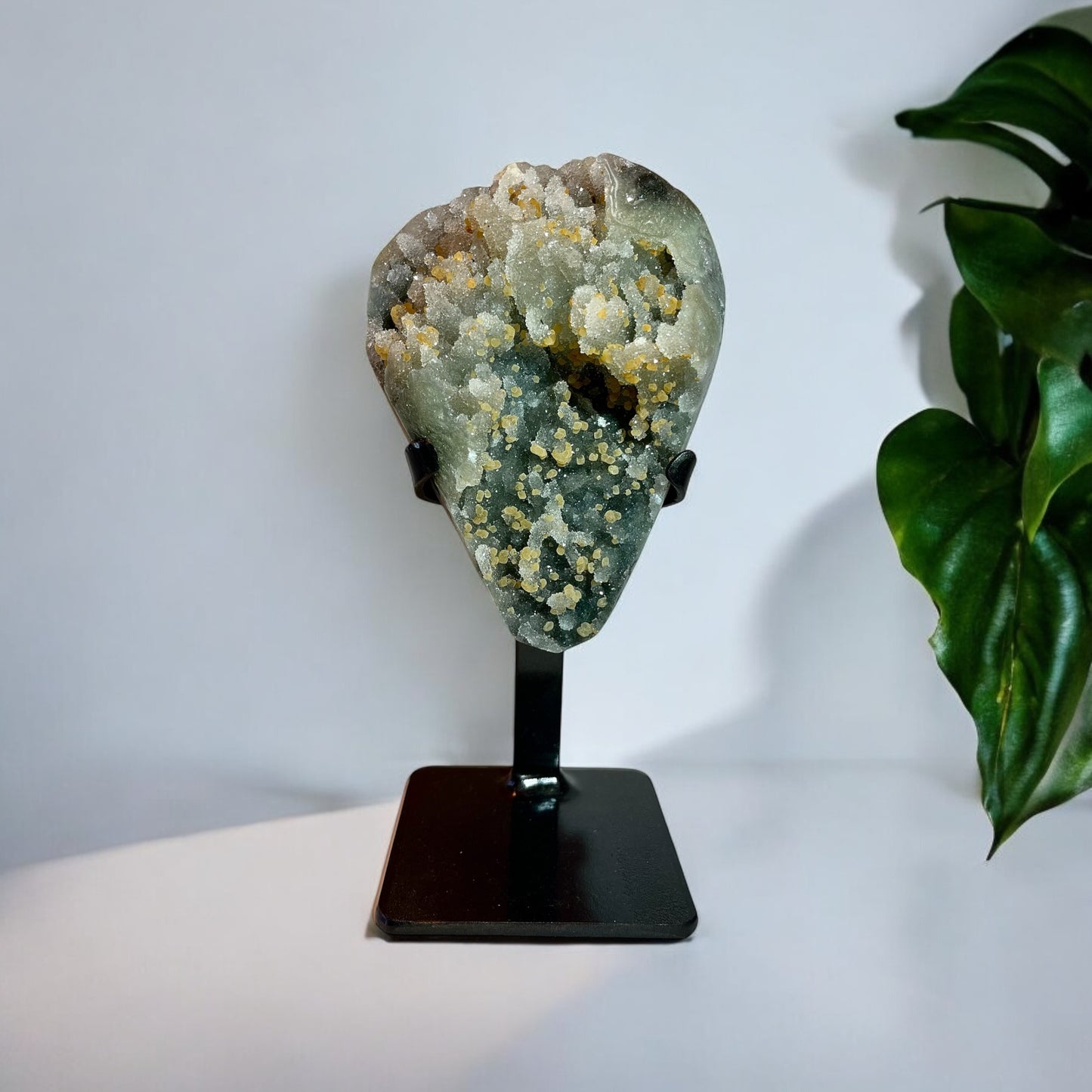 URUGUAY COLLECTION- Druzy Jasper x Calcite On Custom Stand