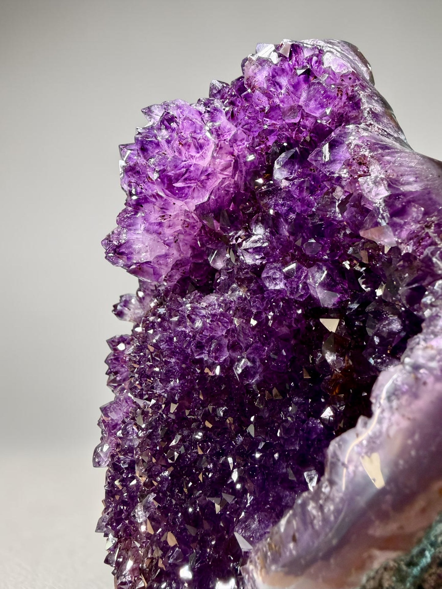 Dramatic Amethyst x Hematite Statement Piece With Custom Base- Brazil | River Walkers Minerals