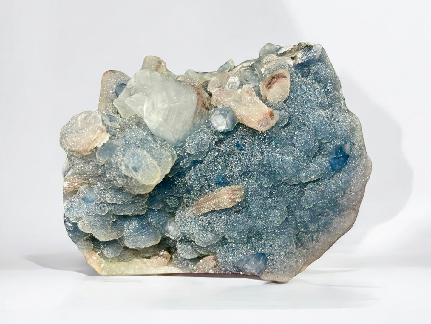 Top Quality Blue Chalcedony x Sugar Stilbite x Apophyllite (B)