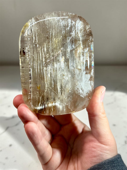 XL Enhydro Quartz With Floating Film- Madagascar | River Walkers Minerals