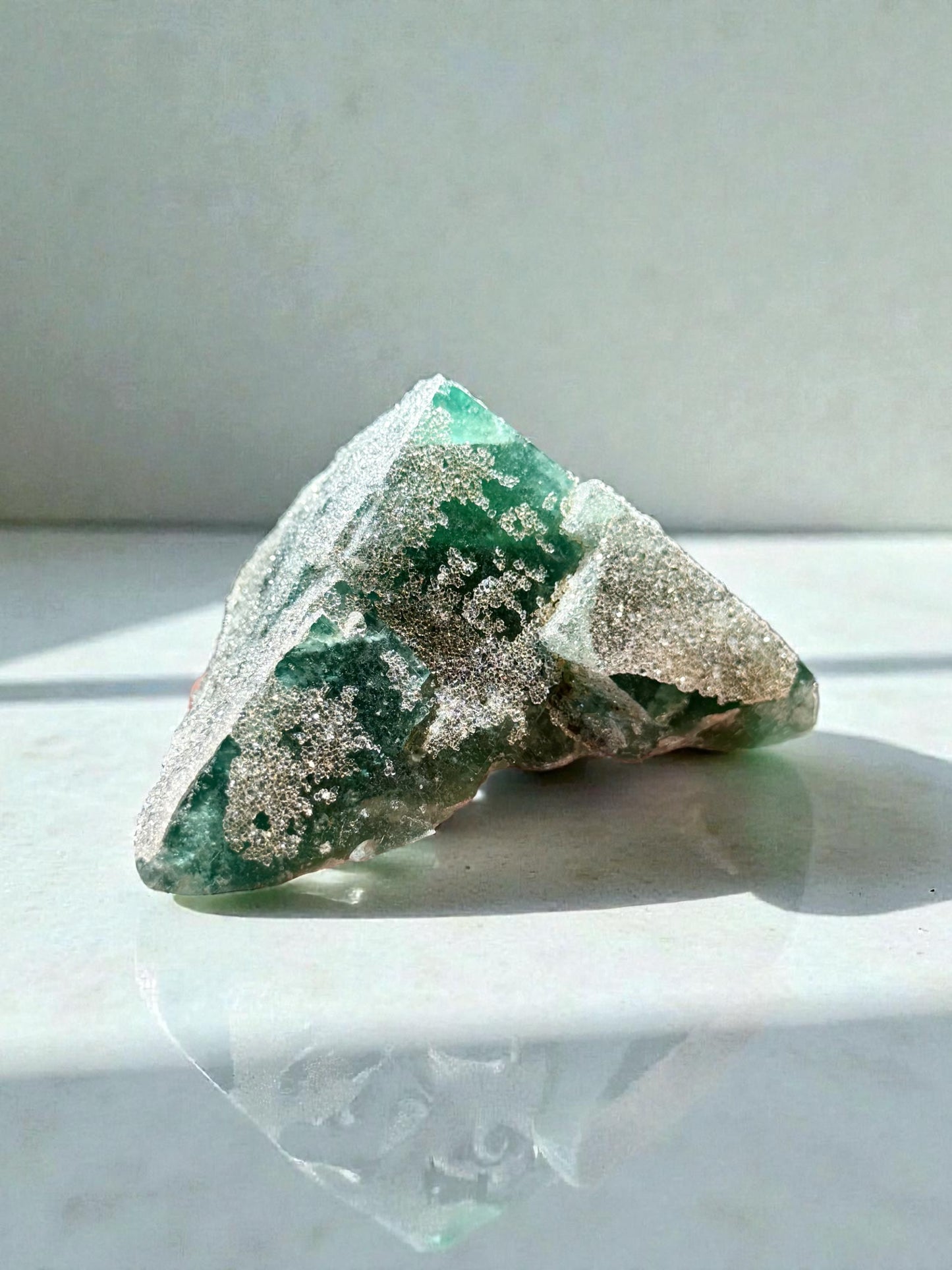 Daylight Reactive Fluorite With Druzy Quartz and Galena- Nigeria | River Walkers Minerals