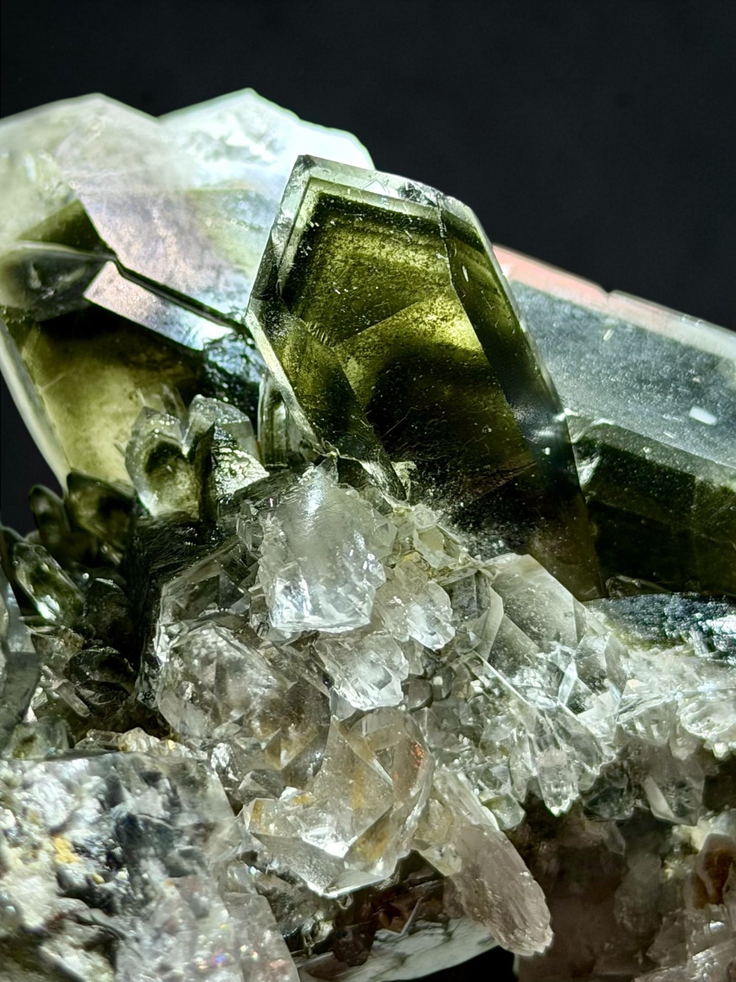 AA+ Chlorite Phantom Quartz Cluster- Yên Bái Province, Vietnam | River Walkers Minerals