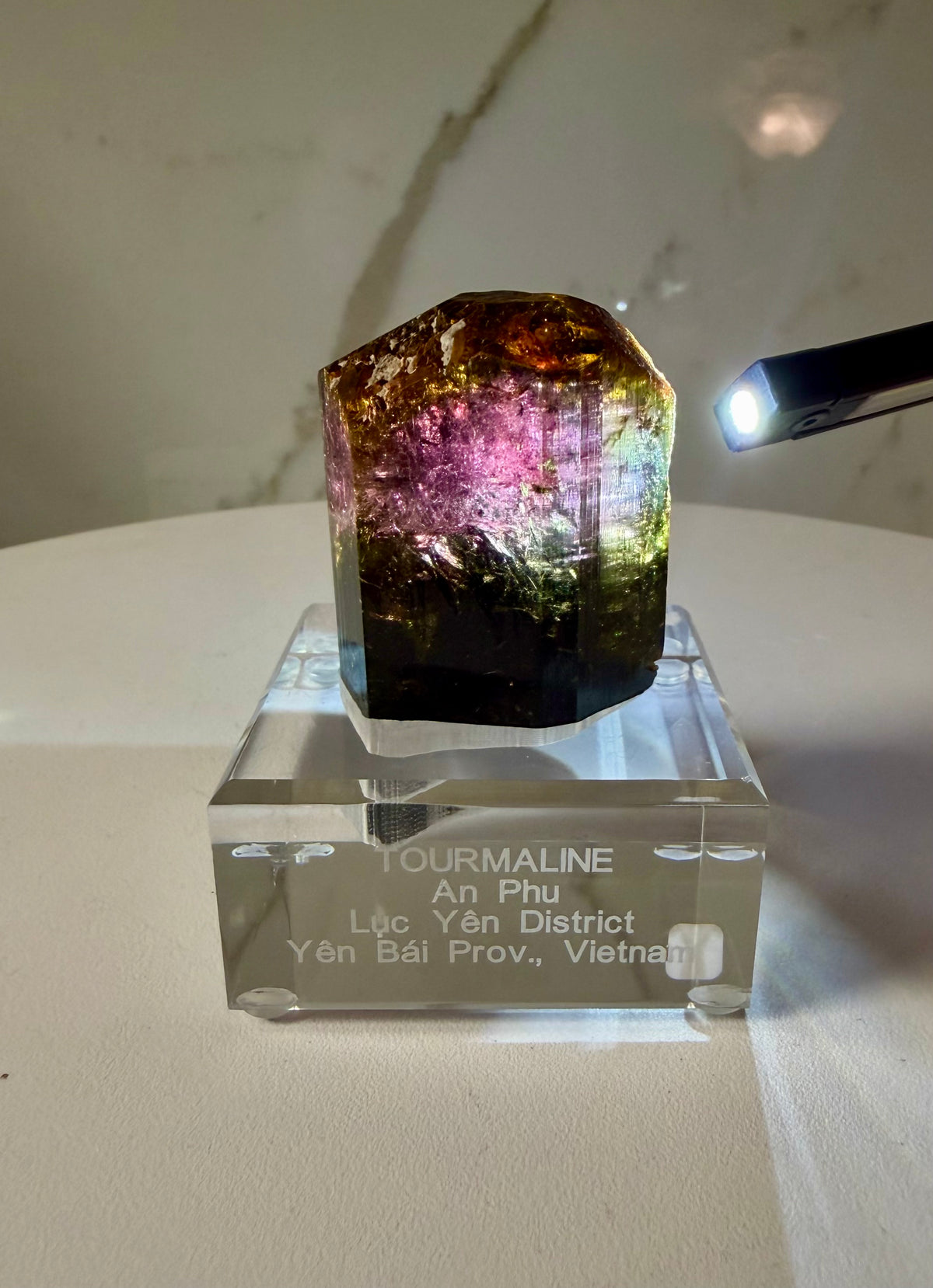 NEW DISCOVERY! Rainbow Multicolored Tourmaline with Record Keepers- Vietnam | River Walkers Minerals